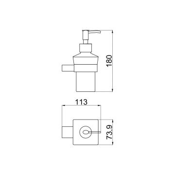 Дозатор жидкого мыла Allen Brau (Аллен Брау) Infinity 6.21006-00, белый,хром