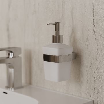 Дозатор жидкого мыла Allen Brau (Аллен Брау) Infinity 6.21006-00, белый,хром