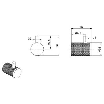 Крючок Allen Brau (Аллен Брау) Priority 6.31C01-MG, брашированный графит