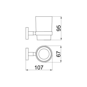 Стакан для зубных щеток Allen Brau (Аллен Брау) Priority 6.31002-00 белый, хром