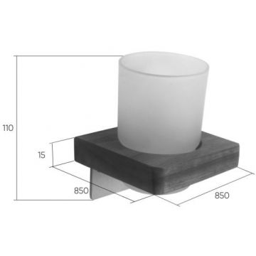 Держатель стакана Bronze de Luxe (Бронз Де Люкс) Forest 10704C матовый хром