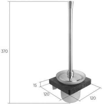 Ершик подвесной Bronze de Luxe (Бронз Де Люкс) Forest 10706C матовый хром