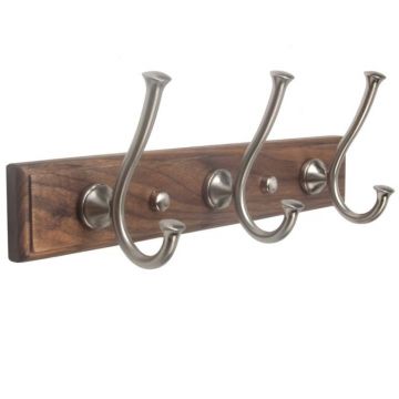 Планка с 3я крючками Bronze de Luxe (Бронз Де Люкс) Forest 10708C матовый хром