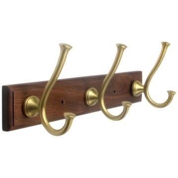 Планка с 3я крючками Bronze de Luxe (Бронз Де Люкс) Forest 10708G матовое золото