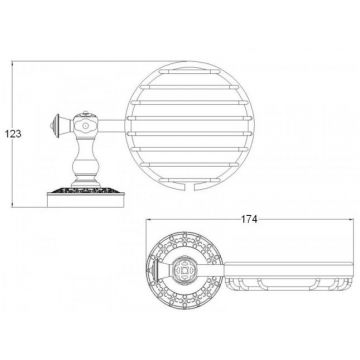 Подвесная мыльница (решетка) Bronze de Luxe (Бронз Де Люкс) Windsor K25202 бронза