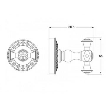 Двойной крючок Bronze de Luxe (Бронз Де Люкс) Windsor K25205 бронза