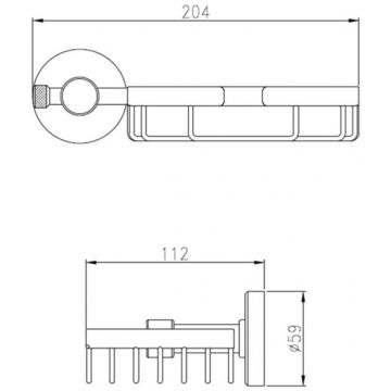 Подвесная мыльница (решетка) Bronze de Luxe (Бронз Де Люкс) Royal R25202 бронза