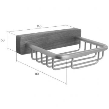 Мыльница подвесная Bronze de Luxe (Бронз Де Люкс) Forest 10703C матовый хром