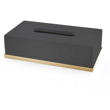 Контейнер для бумажных салфеток 3SC Mood Deluxe 24,5х13х7 см настольный Черный матовый MDN70AGD