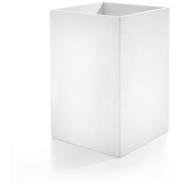 Ведро 3SC (3СК) Mood White, без крышки, 20х30х20 см, композит Solid Surface, Белый матовый, MW65A