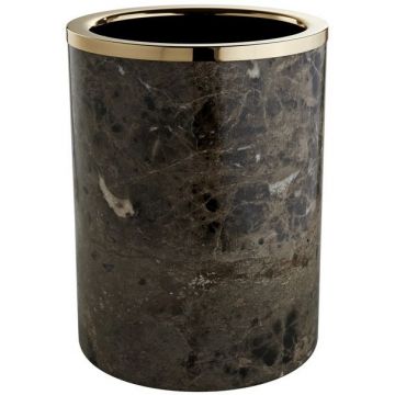 Ведро 3SC (3СК) Palace marmo без крышки D=20 см/h=25 см мрамор Emperador dark/золото 24к PA65AEMGD