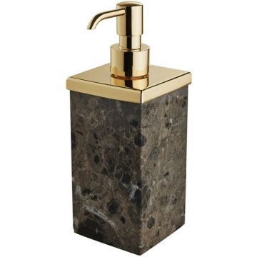 Дозатор настольный 3SC (3СК) Palace marmo мрамор Emperador dark 24к Золото PA01DAEMGD