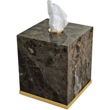 Контейнер для бумажных салфеток 3SC (3СК) Palace marmo квадратный 13х13х15 см настольный Золото PA71AEMGD