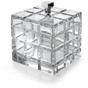 Баночка универсальная 3SC (3СК) Palace 11х11х13,5 см с крышкой настольная Хром PA48ACRSL