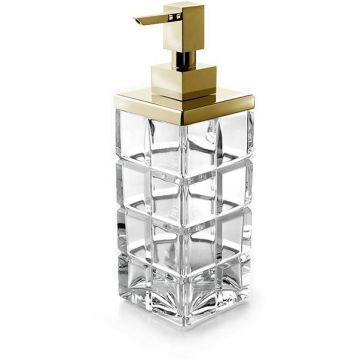 Дозатор для жидкого мыла 3SC (3СК) Palace настольный, хрусталь/золото 24к, Золото, PA01DAAMGD