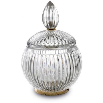 Баночка универсальная 3SC (3СК) Elegance D=12 см, h=18 см, с крышкой, настольная, Золото, EL49ACRGD