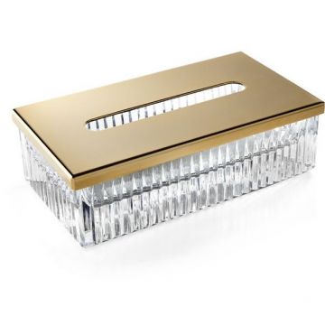 Контейнер для бумажных салфеток 3SC Elegance 23х12,5х12 см прямоугольный настольный Золото EL70ACRGD