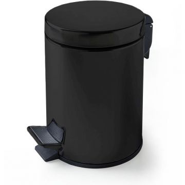 Ведро 3SC (3СК) Hotel & Hotel 5 литров 22,5x33,5x30,5 см с крышкой и механизмом softclose Черный матовый HO65NO