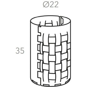 Корзина для мусора ADJ (АДЖ) Bottega D22xH35 см. белый 2035.16/10