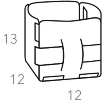 Корзинка ADJ (АДЖ) Mini Bottega 12х12х13 см 1013.06/04