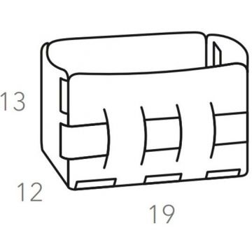 Корзинка ADJ (АДЖ) Mini Bottega, 12х19х13 см, Белый, 1012.16/10