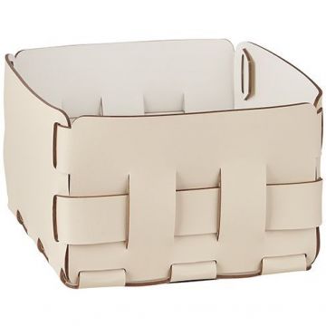 Корзинка ADJ (АДЖ) Mini Bottega 19х19х13 см Белый 1019.16/10