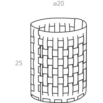 Корзина ADJ (АДЖ) Bottega D20xH25 см, черный, 1525.01/03
