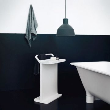 Стойка Agape (Агапе) Multifunzione напольная с полотенцедержателем 73.2 см Белый ACOM0509Z