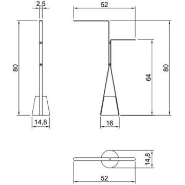 Полотенцедержатель напольный Antonio Lupi (Антонио Лупи) Halo 160x520x800 мм, база из мрамора Carrara satinato, Белый, HALO3B.5 Bianco opaco