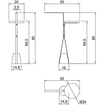Полотенцедержатель напольный Antonio Lupi (Антонио Лупи) Halo 800x240x550 мм, база из мрамора Carrara satinato, Белый, HALO4B.5.bianco opaco