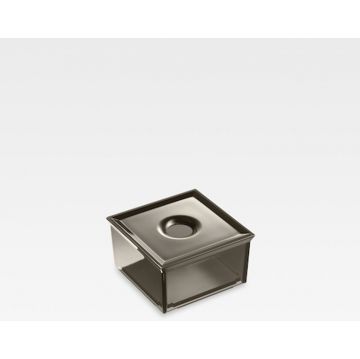 Квадратный контейнер Armani Roca (Армани Рока) Island для установки на полочки из профиля или мебель, полупрозрачный, 7.8164.5.304.3