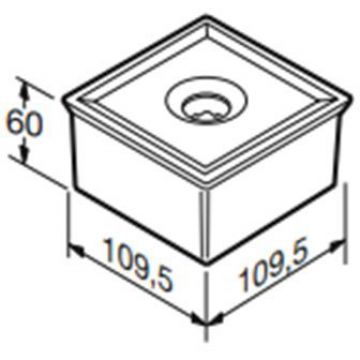Квадратный контейнер Armani Roca (Армани Рока) Island для установки на полочки из профиля или мебель, полупрозрачный, 7.8164.5.304.3