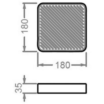 Мыльница настольная керамическая Artceram (Арткерам) Cartesio 18х18 см CAC001 33 00