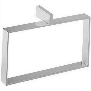 Полотенцедержатель Cisal (Кисал) Quad прямоугольный 25 см подвесной Хром QU09022021 Акция