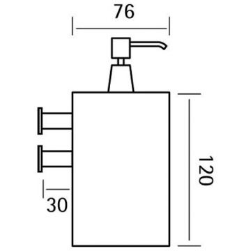 Дозатор подвесной Cisal (Кисал) Xion, нержавеющая сталь, Хром, XI090620D1