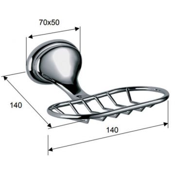 Мыльница для душа Daniel (Дэниел) Revival, подвесная, сетка, бронза, REPS952 br 63