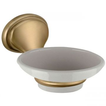 Мыльница подвесная Daniel (Дэниел) Revival керамика белая/бронза REPS950 br 63