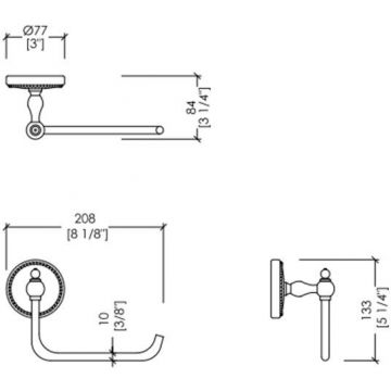 Держатель туалетного рулона подвесной Devon and Devon (Девон И Девон) Dorothy, хром, DOR411CR