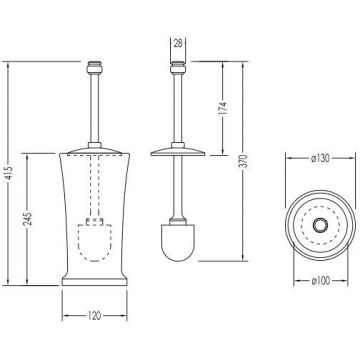 Ершик напольный Devon and Devon (Девон И Девон) First Class, хром, DD33120CR