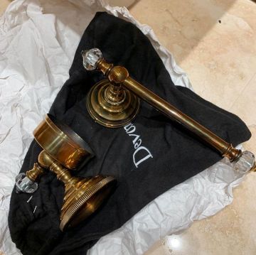 Мыльница подвесная Devon and Devon (Девон И Девон) Gemstone, античная латунь, GEM701-OTS