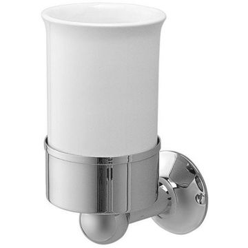 Стакан подвесной Devon and Devon (Девон И Девон) New York с настенным держателем, хром/керамика, Хром, NY103CR