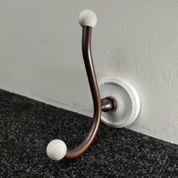 Вешалка-крючок подвесной Devon and Devon (Девон И Девон) Dorothy, состаренная медь/белый, Бронза, DOR413RAME