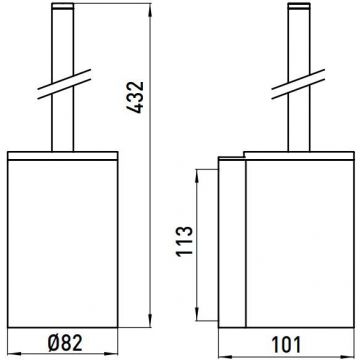 Туалетный ершик подвесной Emco System2, хром, 3515 001 00