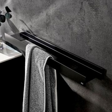 Полотенцедержатель Emco (Емко) Aura подвесной 120 см правый Черный 8560 134 04