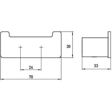 Двойной крючок Emco (Емко) Loft подвесной, 0575 133 02, Черный