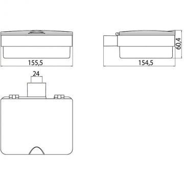 Держатель для влажной бумаги Emco (Емко) Loft подвесной, черный, 0539 133 01