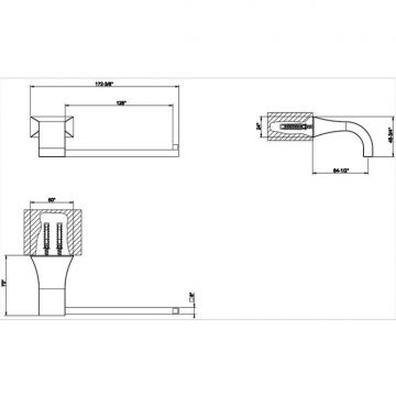 Держатель для туалетной бумаги Gessi (Гесси) Mimi вертикальный/горизонтальный, подвесной, Хром, 33255#031