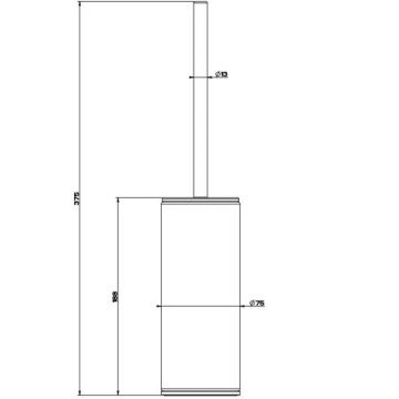 Ершик напольный Gessi (Гесси) Gessi316, шлифованная сталь, Белый, 54743#239
