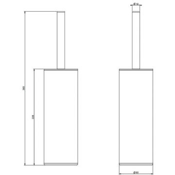 Ершик напольный Gessi Emporio (Гесси Емпорио), Finox Brushed Nickel, 38953#149, Никель