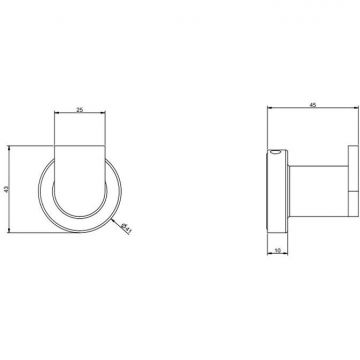 Крючок подвесной Gessi Emporio, Finox Brushed Nickel, Никель, 38921#149